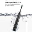 Sarmocare S100 Sonic Electric Toothbrush, 8 Heads, IPX7 Waterproof, Black - 8