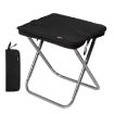 Naturehike Portable Folding Stool - Black Aluminum Camping Chair - 1