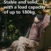 Naturehike Portable Folding Stool - Black Aluminum Camping Chair - 5