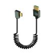 8K 60Hz HDMI 2.1 Spring Cable 0.5m Mini HDMI Right Bend - 1