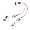 30cm F-Splitter Coaxial RF Cable - F Male to Dual Female Adapter - 4
