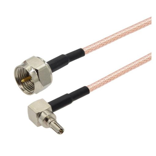 50cm F Male to CRC9 Male 90 Coaxial RF Cable RG316 Jumper - 1