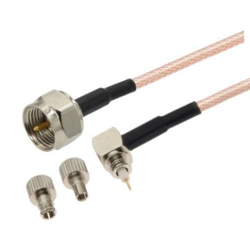 20cm F Male to Dual TS9/CRC9 Coaxial RF Cable RG316 Jumper - 1