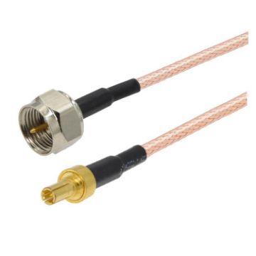 30cm F Male to CRC9 Male Coaxial RF Cable RG316 Jumper  - 1