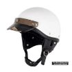Retro 3-Button Motorcycle Helmet Visor Sunshade Protection Brim (Light Tea) - 6