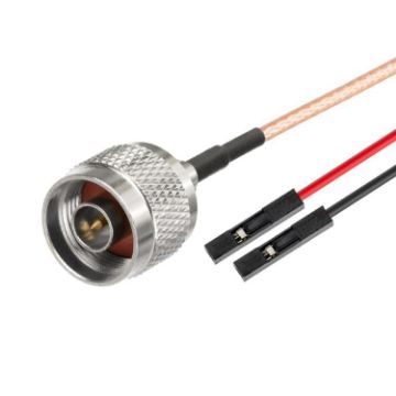 N Male to Dual DuPont Female RG316 RF Extension Cable 0.5m Adapter - 1