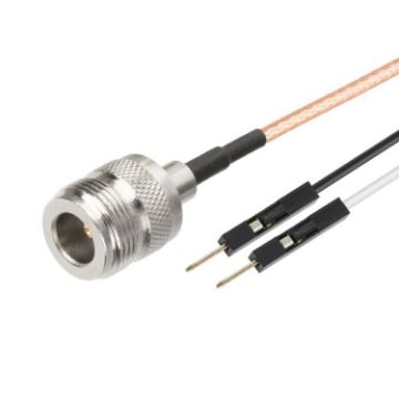 N Female to Dual DuPont Male RG316 RF Extension Cable 1m Adapter - 1
