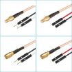 SMB Female to Dual DuPont Female RF Extension Cable 0.3m RG316 Adapter - 2
