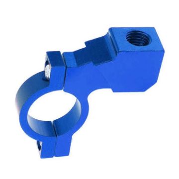 Dark Blue Motorcycle & E-Bike Rear View Mirror Bracket Holder Clamp - 1