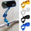 Dark Blue Motorcycle & E-Bike Rear View Mirror Bracket Holder Clamp - 2