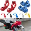 Dark Blue Motorcycle & E-Bike Rear View Mirror Bracket Holder Clamp - 3