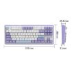 Ajazz AK870 Wireless Tri-mode Mechanical Keyboard, Flying Fish Axis Black - 4