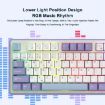 Ajazz AK870 Wireless Tri-mode Mechanical Keyboard, Flying Fish Axis Black - 6