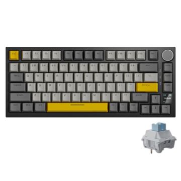 Ajazz AK820 Pro Wireless Tri-mode Mechanical Keyboard, Flying Fish Black - 1