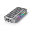 Blueendless M.2 NVMe SSD Box 40Gbps USB4 with RGB Lights & Fan - 1