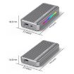 Blueendless M.2 NVMe SSD Box 40Gbps USB4 with RGB Lights & Fan - 2