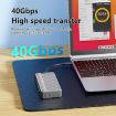 Blueendless M.2 NVMe SSD Box 40Gbps USB4 with RGB Lights & Fan - 4