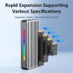 Blueendless M.2 NVMe SSD Box 40Gbps USB4 with RGB Lights & Fan - 6