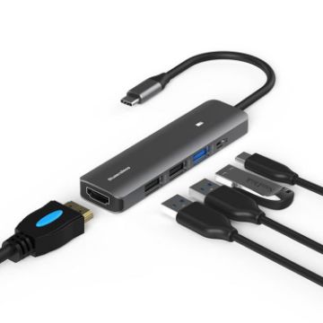 Blueendless 5-in-1 Type-C Docking Station: HDMI, PD, USB3.0, USB2.0 x 2 - 1