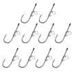 10pcs Crooked Mouth Barbed Sea Fishing Hooks 3/0 Lure Hanging Shrimp - 1