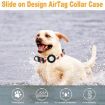 Waterproof Silicone AirTag Pet Collar Case for Cats & Dogs, Size M, Purple - 4