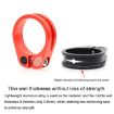 34.9mm Red Aluminum Seatpost Clamp for Mountain Road Bicycle - 4