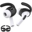 AirPods Pro 2 Ear Caps Silicone Anti-Lost Non-Slip Hooks Black Large - 1