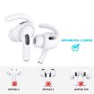 AirPods Pro 2 Ear Caps Silicone Anti-Lost Non-Slip Hooks Black Large - 2