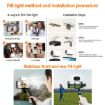 DJI/Zhiyun Gimbal Stabilizer Fill Light LED Lamp XJ97P Dual + Clips Set - 7