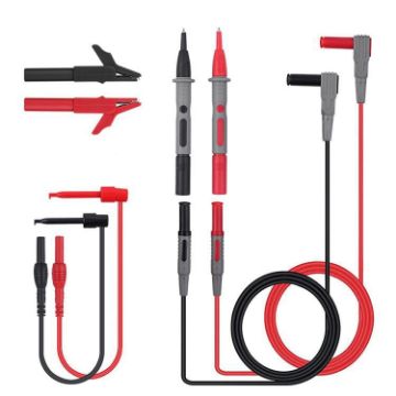 4mm Banana Jack Multimeter Test Pen Alligator Clip Probe Set - 1