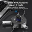 Mindpure US018 USB2.0 4-Port HUB, 1m Black Computer Expansion - 2