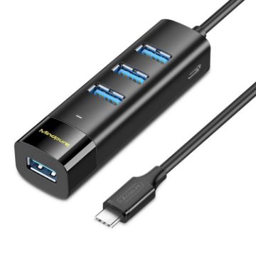 Mindpure US023 1.5m Type-C to 4-Port USB3.0 Hub Docking Station Splitter - 1