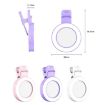 Foldable Clip Mobile Phone Selfie Mirror Fill Light - White - 2
