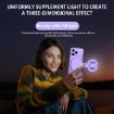 Foldable Clip Mobile Phone Selfie Mirror Fill Light - White - 6