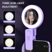 Foldable Clip Mobile Phone Selfie Mirror Fill Light - Purple - 4
