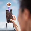 Foldable Clip Mobile Phone Selfie Mirror Fill Light - Purple - 9