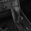 Peacock Pattern Leather Gear Shift Cover - Zipper Type for Manual Cars - 2