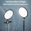 8" Black LED Fill Light for Live Streaming & Photography - Eye Protection - 3