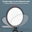 8" Black LED Fill Light for Live Streaming & Photography - Eye Protection - 5