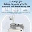 Smart Touch In-Ear Hearing Aid with Digital Charging - White - 4