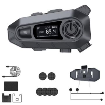 A1 IP67 Waterproof Motorcycle Helmet Bluetooth Headset with Soft Mic - 1