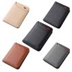 Beige Cross Texture Men's Leather Wallet with Card Holder & ID Bag - 2