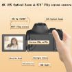 4K 72MP 12X Zoom Student Digital Camera WiFi HD Video 3" Flip Screen - 3