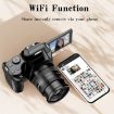 4K 72MP 12X Zoom Student Digital Camera WiFi HD Video 3" Flip Screen - 5