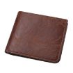 Light Brown Men's Leather Wallet with Driver License Holder & Money Clip - 1