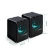 T-WOLF S3 USB/3.5mm Desktop Speakers Dual Diaphragm Subwoofer (Black) - 8