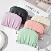 Beige Women PU Zipper Short Wallet - Pleated Solid Color Coin Purse - 2