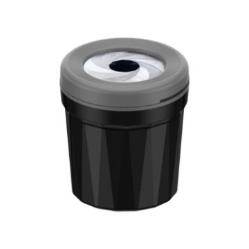 A636 Black Gray Screw Cap Ashtray for Car & Home Desktop Use - 1