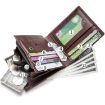 BULL CAPTAIN 038 RFID Anti-Theft Cowhide Wallet with ID Card Slot - Blue - 4