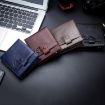 BULL CAPTAIN 038 RFID Anti-Theft Cowhide Wallet with ID Card Slot - Gray - 7